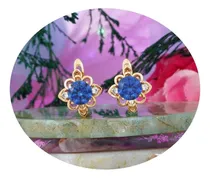 Comprar Aretes Bella Flor Oro 18k Sensación Elegantes Y Lujosa Joyas