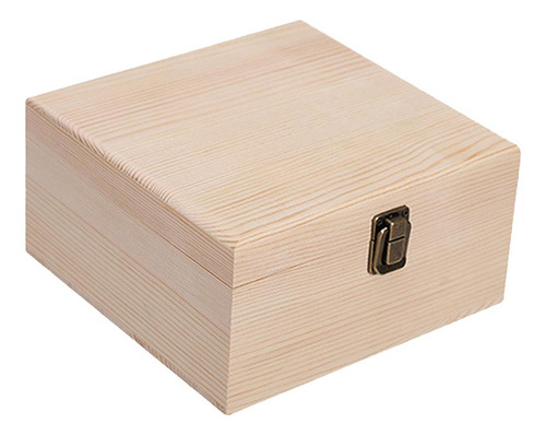 Joyero De Madera De Estilo Vintage, Madera 19,5x19,5x10cm