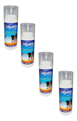 Pack 4 Pulgaton Talco Perro Y Gato Antipulgas 100 Ml