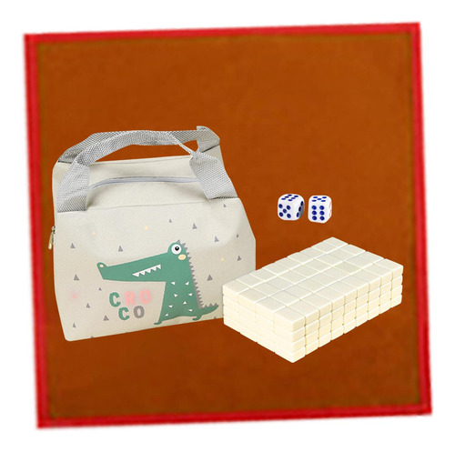 Travel Mahjong Set Mahjong Game Set 144 De Color Crema