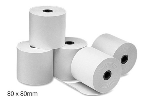 10 Rollo De Papel Termico De 80mm X 80 Metros. 59 Grs.