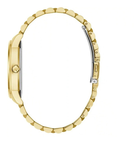 Imagen 2 de 5 de Reloj Bulova Quartz Hombre 97d125 Dorado Diamantes Original