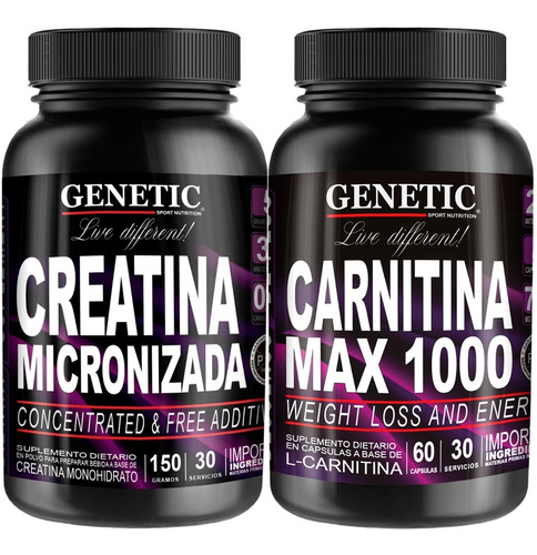 Ultra Quemador Abdominal Energía Carnitina Creatina Genetic