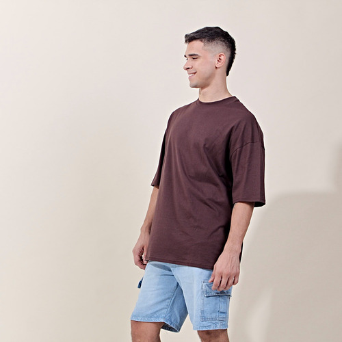 Pack Remera Oversize Y Bermuda Cargo Hombre Ybr Jeans