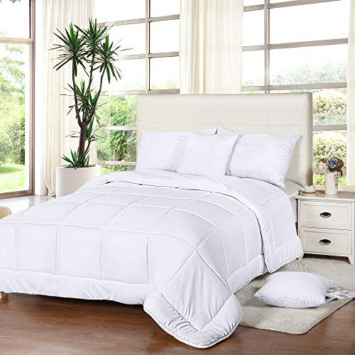 Utopia Edredon Acolchado Alternativo Queen Size Color Blanco