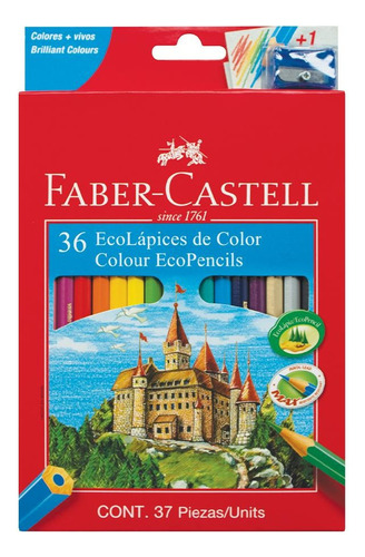 Lápices De Colores Largos Faber Castell X 36 Unidades