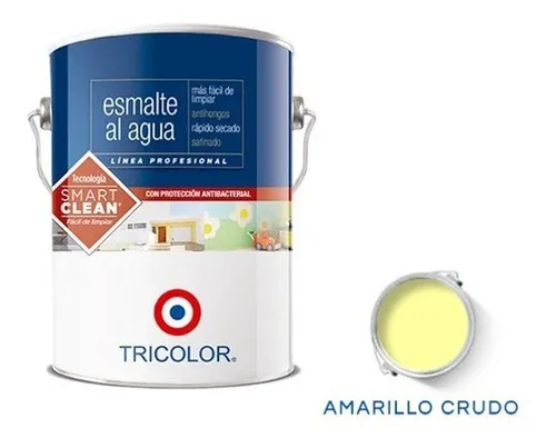 Esmalte Al Agua Profesional 1 Gl Amarillo Crudo Tricolor