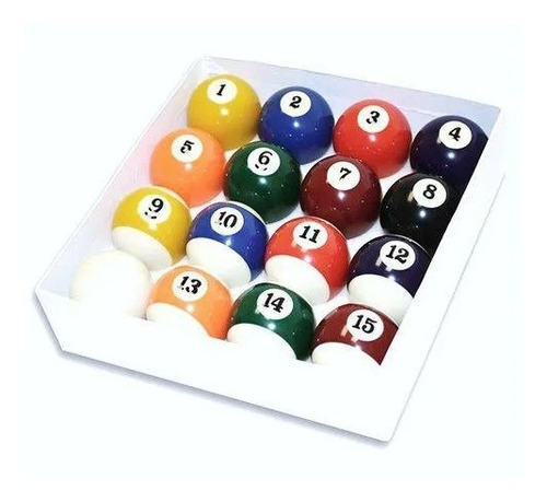Jogo Bolas Bilhar Sinuca Numeradas 52 Mm - 15 Bolas + Branca