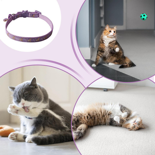 Collar De Gato Luna Y Estrellas Collares De Gato Ajustables