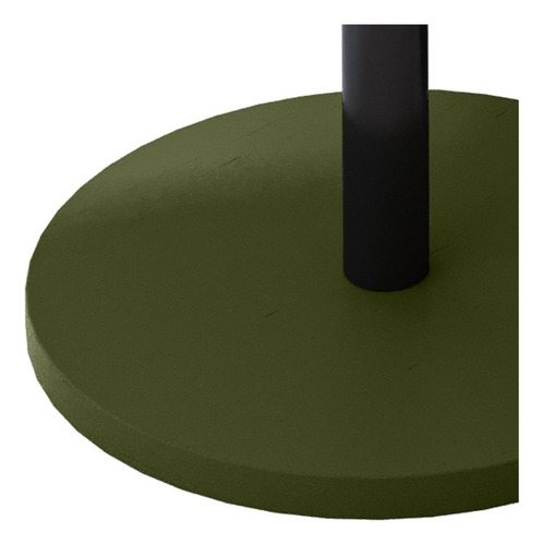 Conjunto Mesa Lateral Monopé Orgânica Em Mdf Pés De Aço Cor Verde