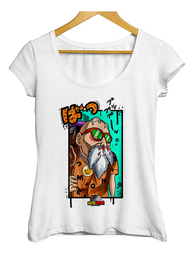 Remera Dragon Ball Maestro Roshi Colores Dama