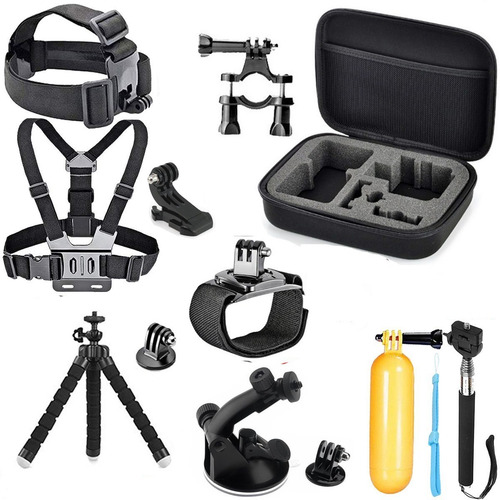 Kit Acessórios Gopro Go Pro Hero 7/6/5/4 Maleta Suportes