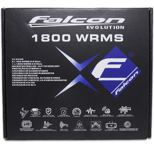 Modulo Amplificador Digital Df1800.3dhx 3 Canais Falcon 1800