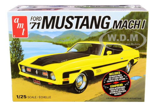 Ford Mustang Mach 1/25 Kit De Montar Amt 1262