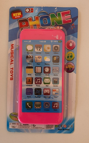 Telefono Celular Infantil Con Luces Y Sonidos Musical 1 Unid