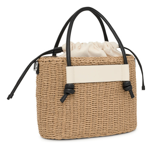 Capazo Mediano Negro Scoubidou Tous Color Beige
