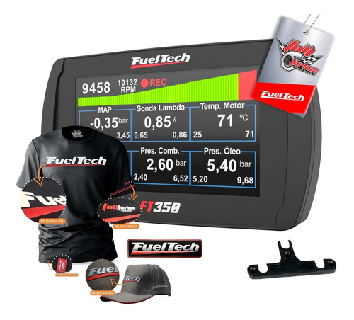 Imagem 1 de 4 de Fueltech Ft350 Sem Chicote + Mega Brindes + Camiseta Gel +bc