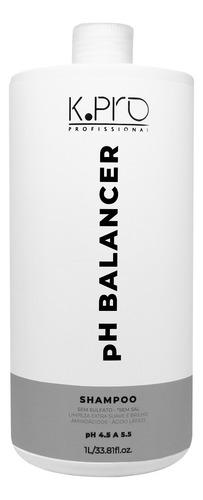 K.pro Ph Balancer Shampoo Limpeza Brilho Maciez Sem Sal 1l