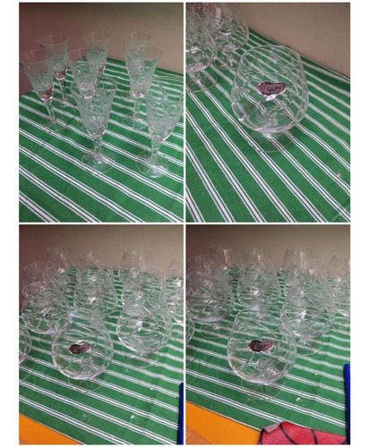 Imagen 4 de 6 de Juego De 92 Copas Y Vasos Varios, 2 Jarras No Envio Talladas