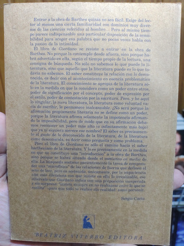 Roland Barthes Literatura Y Poder Alberto Giordano