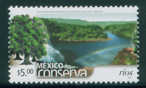 Mexico 2005 Timbre $5 Rios Mint Nh Bu Unck. Fi