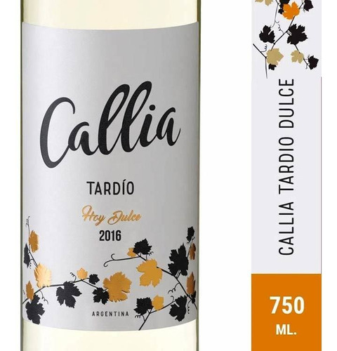 Pack X 12 Unid. Vino  Tardio 750 Cc Callia Vinos Varietales