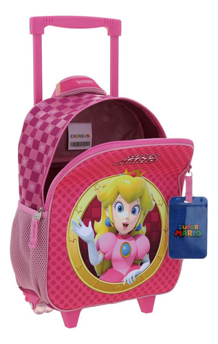 Mochila Chica Ruedas Chenson Mario Bros Peach Barb