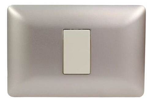 Interruptor Corta Corriente Luz Pared Simple Gris Champagne