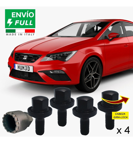 Birlos Seguridad Seat Leon Fr 14 X 1.5 Mm - 2 Llaves