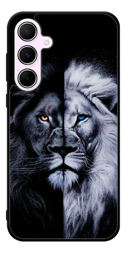 Funda Celular Diseño Leon Caballero Blanco Y Negro Rey Selva Para Samsung