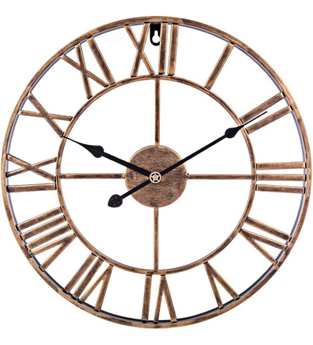 Reloj Pared Vintage Pendulo Metal Silencioso Decoracion 15.7