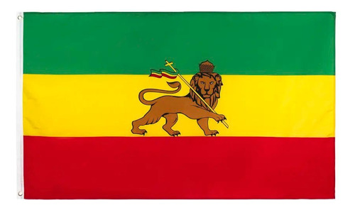 Bandera De Etiopia León De Judá 150 Cm X 90 Cm Alta Calidad