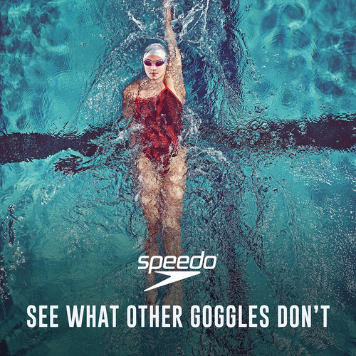 Lentes Para Natación Con Superficie De Espejo, Plateado/azul