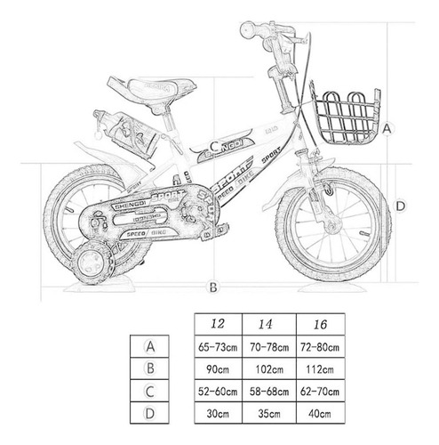 Bicicleta Infantil Aro 12 Azul Con Canasto