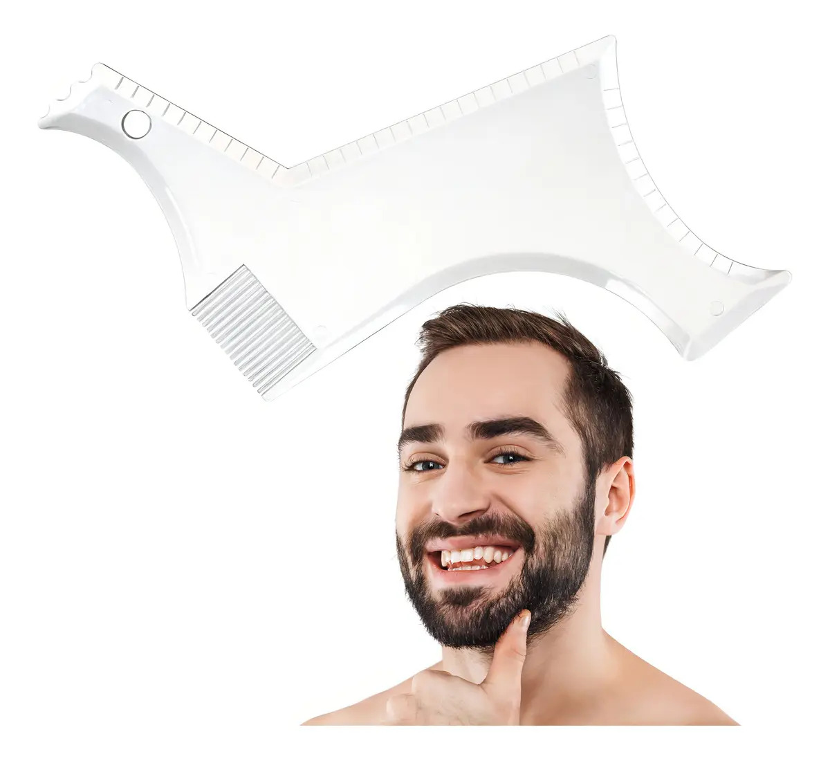 Peine De Barba Guía Plantilla Molde De Afeitado Multiusos F Color Transparente