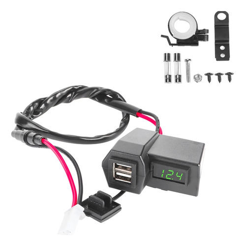 Cargador Para Moto Doble De Baterias 12v Usb Cargador 