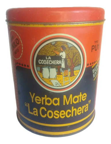 Lata De Yerba Mate La Cosechera Antigua.//