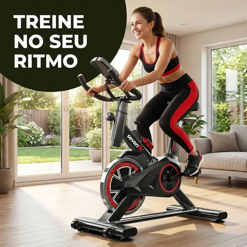 スポーツ フィットネス、トレーニング Bicicleta Ergométrica Spinning Até 150kg Mecânica Cinza/Azul NSP12