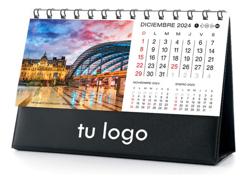 50 X Calendarios Almanaques 2024 Anillado Escritorio C/logo