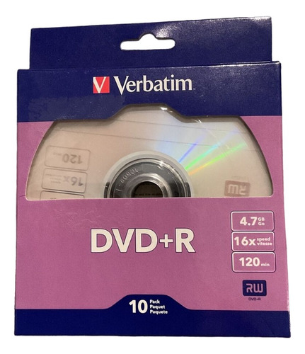 Disco Virgen Dvd Verbatim 4x 10 Unidades