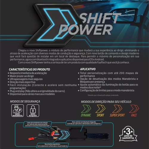 Chip Carro Delay Acelerador Faaftech Shiftpower Todos Carros