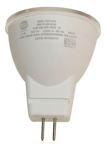 Foco Dicroico Led 4w Entrada Mr11 Luz Blanca 127v 300 Lm Color De La Luz Blanco Frío