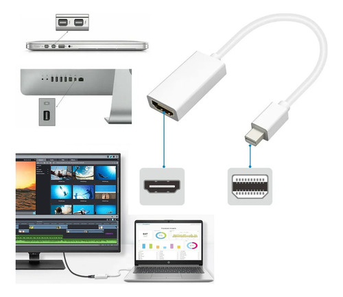 Pcyes Adaptador Mini Displayport Macho X Hdmi Femea 15cm Mdp-H15cm