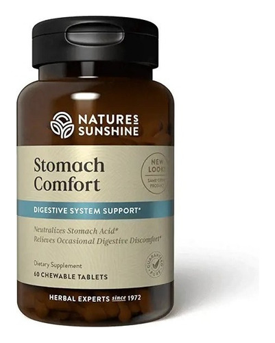 Nature's Sunshine | Stomach Comfort | 682mg | 60 Chewables T