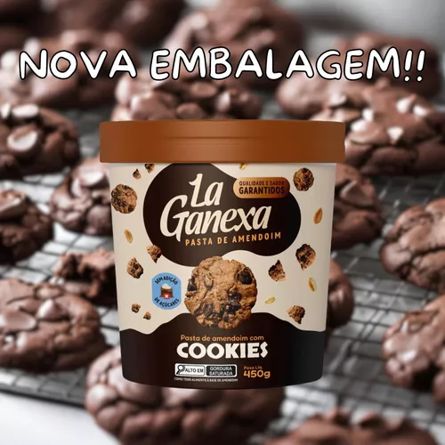 pasta de amendoim cookies cream (450g) la ganexa