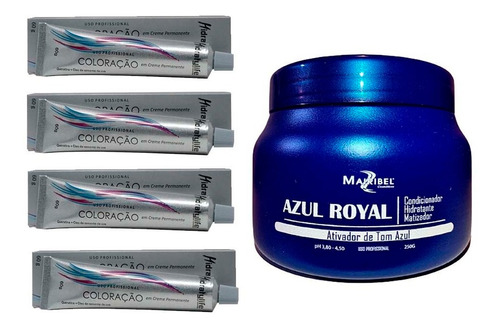 Kit Azul Royal 04 Tinta Azul E 01 Mascara 250g Mairibel