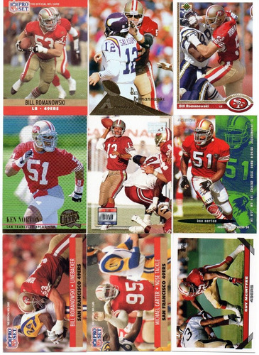 Bill Romanowski Ken Norton Jesse Sapolu - 49ers Lote ( 12 )