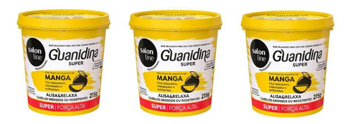 Relaxante Salon Line Manga Guanidina Super 215g - Kit C/3un