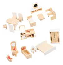 Comprar Juego De Muebles De Casa De Muñecas De Madera, Muebles Para