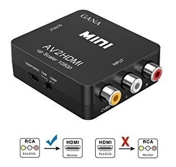 Imagen 2 de 4 de Convertidor Adaptador Conversor Rca A Hdmi Ps, Deco, Dvd